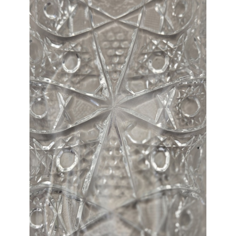Vintage Serving Dishes Clear Cut Crystal Featuring Star Of David & Pinwheel B#27 - Picture 14 of 15